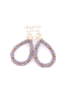 Oorbellen E4694-15 Party beads lila goud - Day&amp;Eve