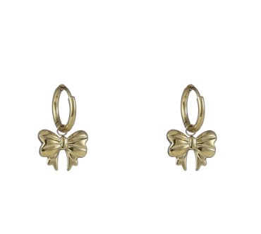 Oorbellen E5482-2 Bow hoop goud - Day&amp;Eve