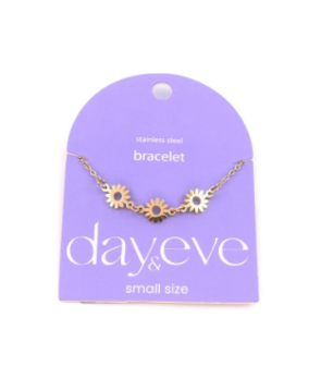 Armband TB4408-2 tiny bracelet Flowers goud - Day&amp;Eve 