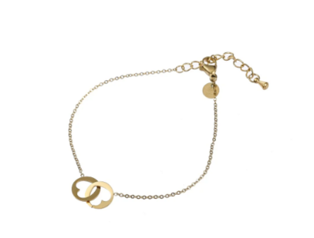 Armband TB4755-2 tiny bracelet Locked hearts goud - Day&amp;Eve