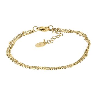 Armband dubbele schakel goud - Kalli