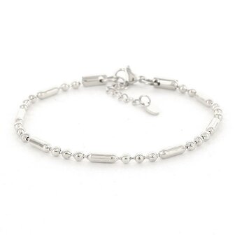 Armband 3mm buisje zilver - Kalli