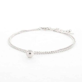 Armband bedel bolletjes zilver - Kalli