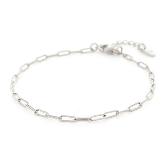 Armband closed forever smal anker zilver - Kalli