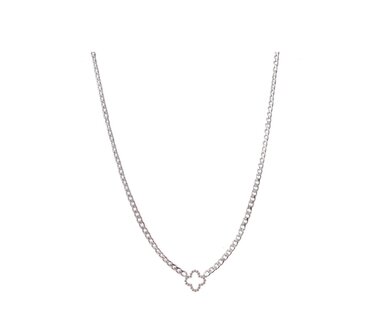 Ketting N4746-1 Chunky clover necklace zilver - ​​​​​​​Day&amp;Eve 