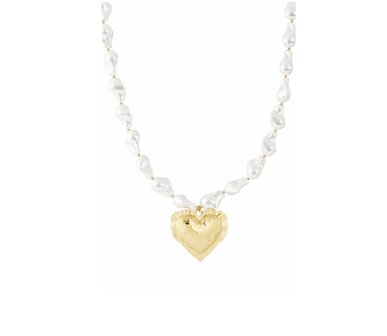 Ketting Pearl love - goud