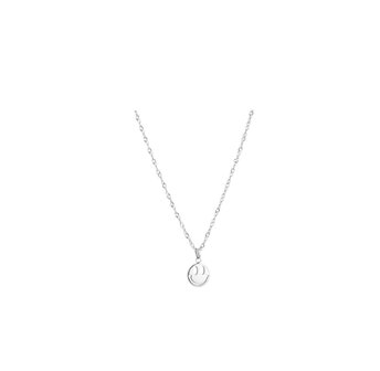 Ketting happy face - zilver