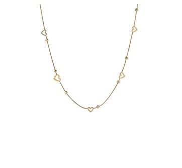 Ketting N5349-2 Smooth heart necklace goud- ​​​​​​​Day&amp;Eve 