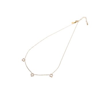 Ketting N4901-2 pearly clover necklace  goud - Day&amp;Eve 