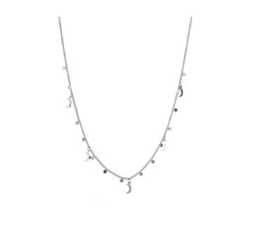 Ketting N4750-1 Moon on the side necklace zilver - ​​​​​​​Day&amp;Eve 