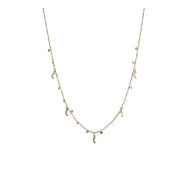 Ketting N4750-2 Moon on the side necklace goud - ​​​​​​​Day&amp;Eve 