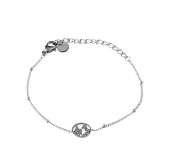 Armband TB0445-1 tiny bracelet world zilver - Day&amp;Eve 