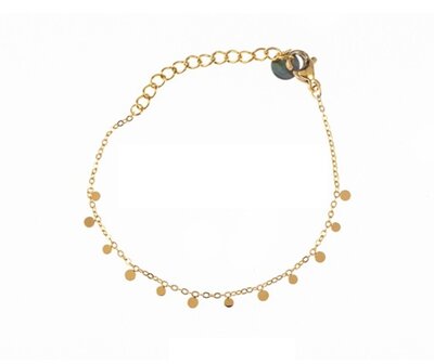 Armband TB9310-2 tiny bracelet mini dots goud - Day&amp;Eve 