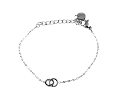 Armband TB8813-1 tiny bracelet double circkel small zilver - Day&amp;Eve 