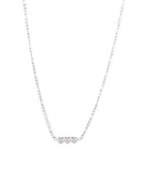 Ketting TN3207-1 3 small hearts zilver - Day&amp;Eve