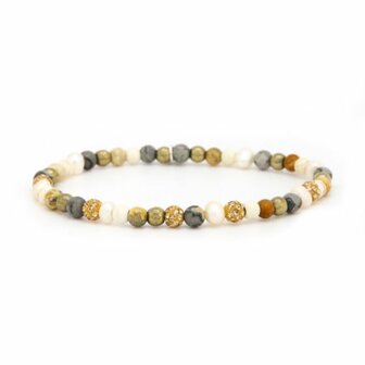 Armband Spiral SIERRA XXS elastic gold crystal - Karma