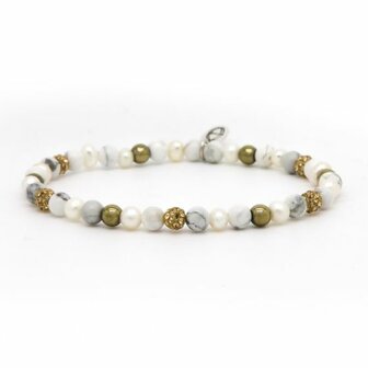 Armband Spiral Aster XXS elastiek goud crystal - Karma