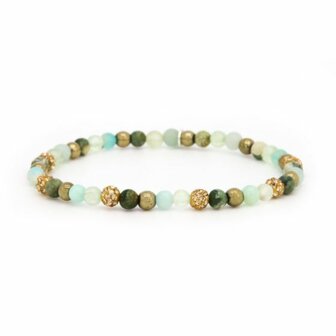Armband Spiral WILLOW XXS elastiek goud crystal - Karma