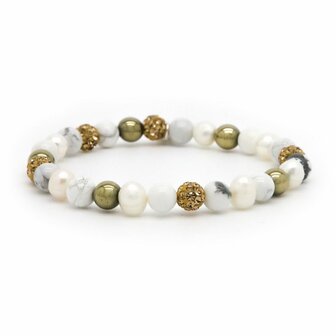 Armband spiral PHOENIX elastiek goud crystal xs - Karma