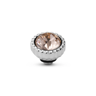Steentje twisted  Bali Petite stone Silk F 7 mm zilver TME1 - Melano