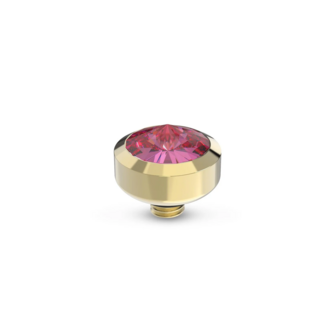 Steentje twisted Glossy Rose 6 mm goud TMB8 - Melano