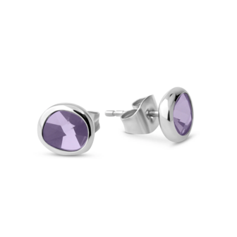 Oorbellen Abigail Lavender FE39 zilver - Melano