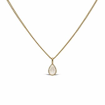 Ketting  LILY Druppel Zirconia Goldplated - Karma