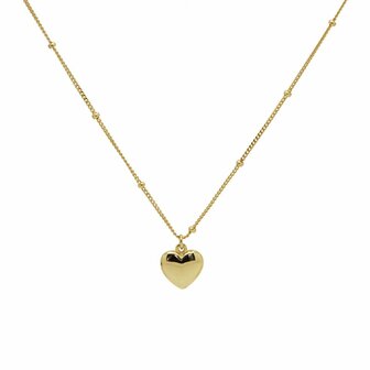 Ketting  ELISE hartje goldplated - Karma