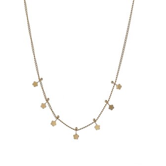 Ketting N4483-2 flower pins necklace goud - ​​​​​​​Day&amp;Eve 