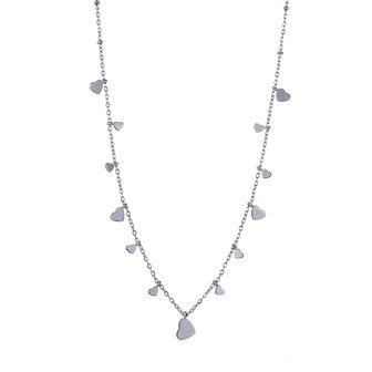 Ketting N4499-1 hearts on the side necklace zilver - ​​​​​​​Day&amp;Eve 