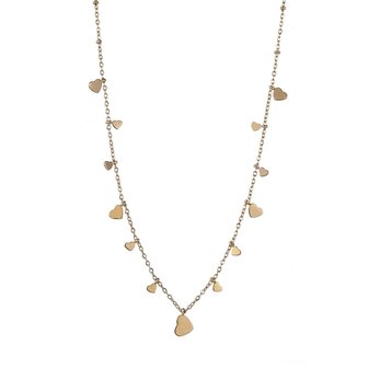 Ketting N4499-2 hearts on the side necklace goud - ​​​​​​​Day&amp;Eve 