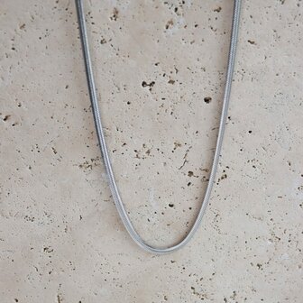 Ketting Smooth snake silver - George The Label