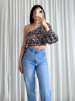 Bloemen one shoulder top