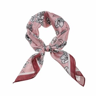 Sjaaltje S505-2 Bloemen roze - Day&amp;Eve
