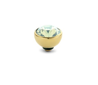 Steentje twisted Basic Chrysolite stone 6 mm goud M01SR 5011 - Melano