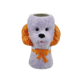 Vaas Hond oranje / lila  - HouseVitamin