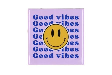 Tegeltje Good Vibes Smiley 