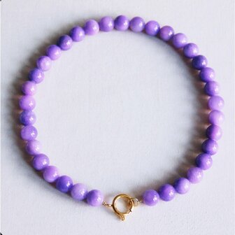 Kralen ketting paars - Bazou