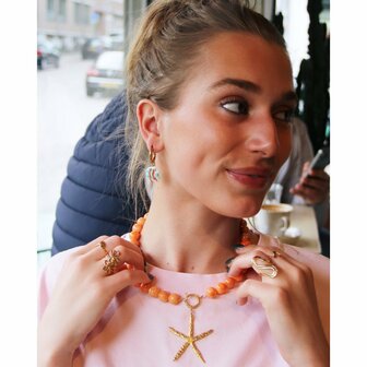 Kralen ketting oranje - Bazou