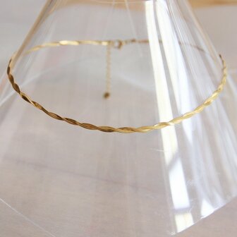 Ketting snake gedraaid goud - Bazou