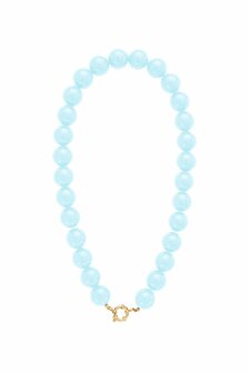 Kralen ketting lichtblauw