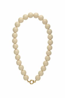 Kralen ketting beige