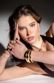 Armband Round goud - Rose &amp; Camellia