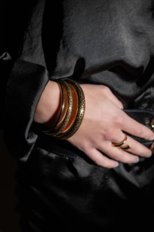 Armband Round leopard big goud - Rose &amp; Camellia