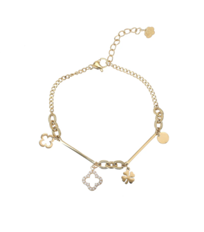 Armband Little charms goud - Rose &amp; Camellia