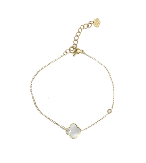 Armband Diamonds in clover goud - Rose &amp; Camellia