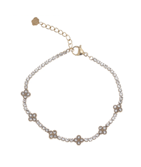 Armband Diamond clovers goud - Rose &amp; Camellia