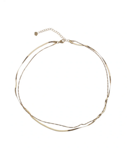 Dubbele ketting snake goud - Rose &amp; Camellia