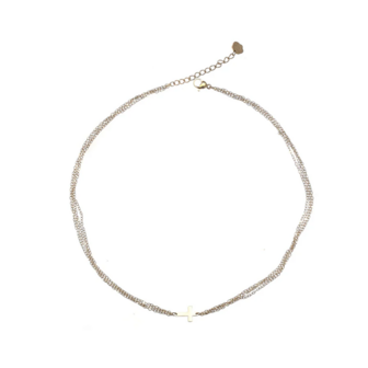 Ketting Kruisje goud - Rose &amp; Camellia