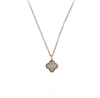 Ketting Diamanten klavertjevier goud - Rose &amp; Camellia